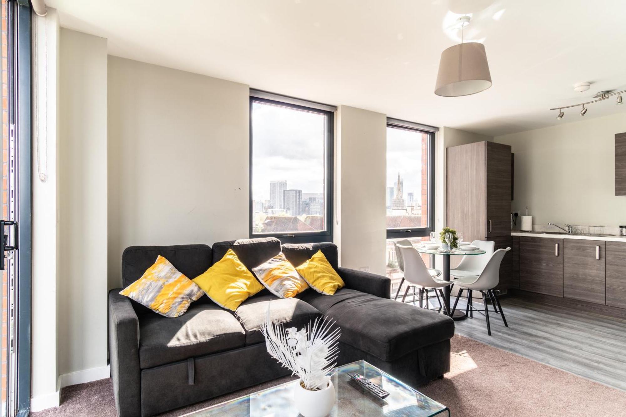 Prime Location 1 Bed Penthouse Apartment Manchester Dış mekan fotoğraf